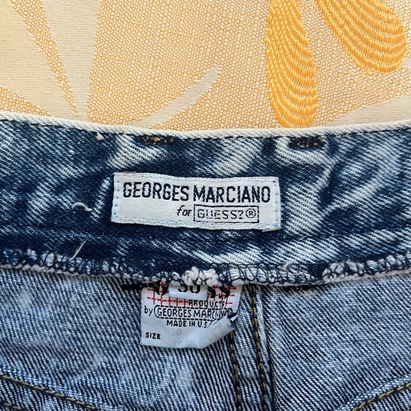 Vintage 80’s GUESS High Wasted Distressed Jean Mini Skirt style #10501
Like New - Picture 3 of 6